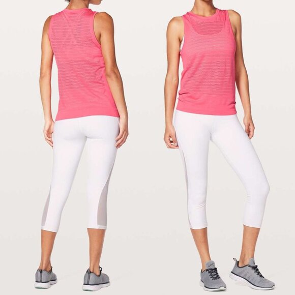 Lululemon Breeze By Muscle Tank II W1AV3S | Glossy Glossy Pink | Size 12 - Picture 1 of 13